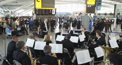 London Philharmonic playing at Heathrow airport